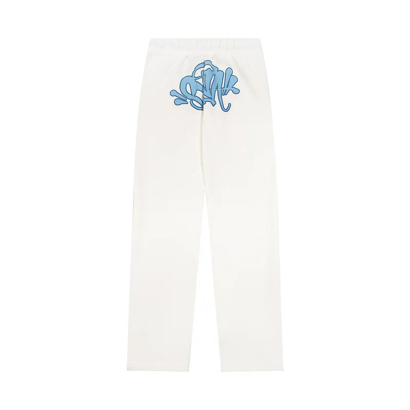 Syna World Graphic Fleece Sweatpants (White / Baby Blue)
