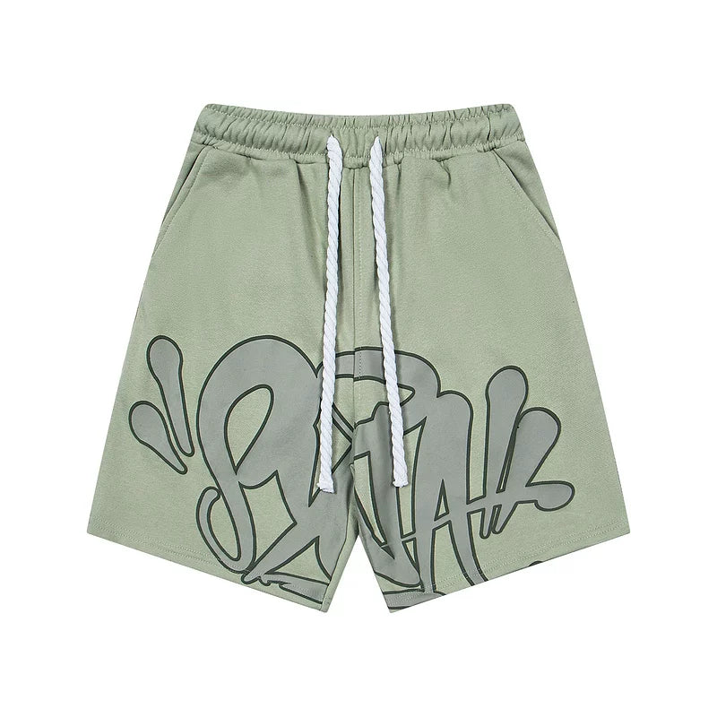 Syna World Graphic Fleece Shorts (Sage Green / Grey)