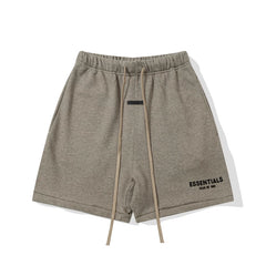 Essentials Fear of God Fleece Shorts – Taupe / Black