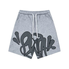 Syna World Graphic Fleece Shorts (Grey / Black Outline)