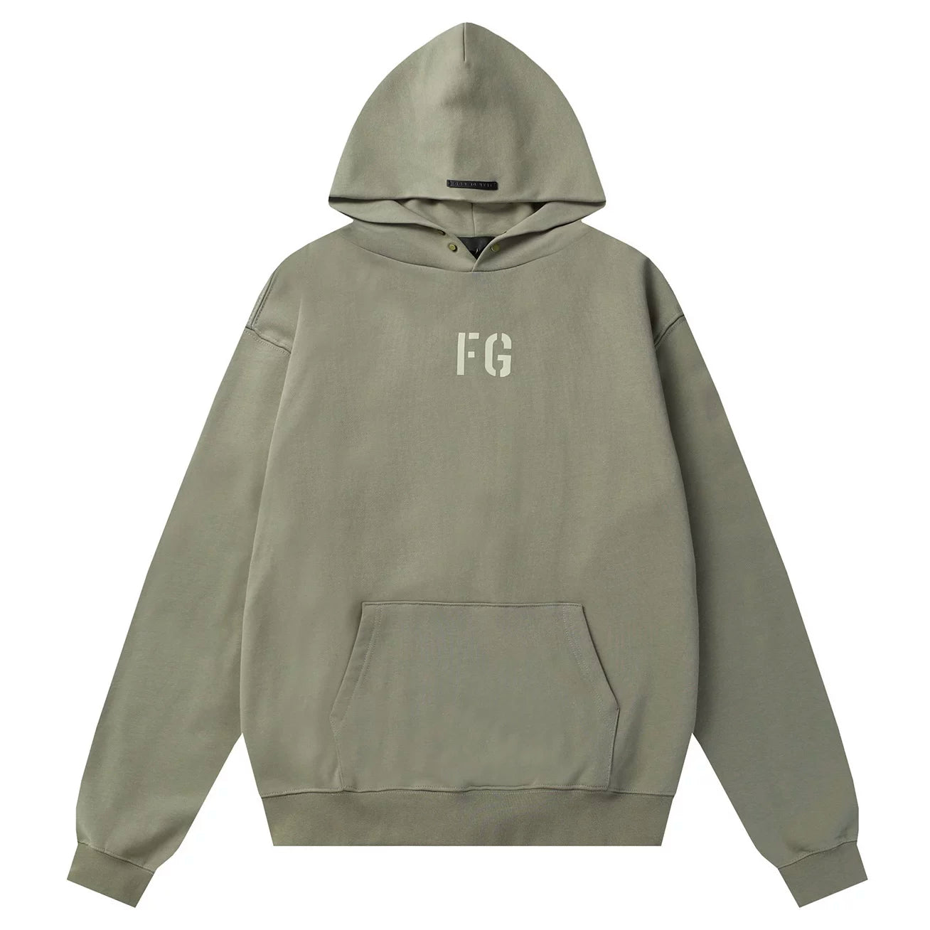 Fear of God Mainline FG Logo Pullover Hoodie – Sage Green / Cream