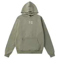 Fear of God Mainline FG Logo Pullover Hoodie – Sage Green / Cream
