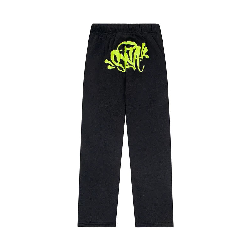 Syna World Graphic Fleece Sweatpants (Black / Neon Green)
