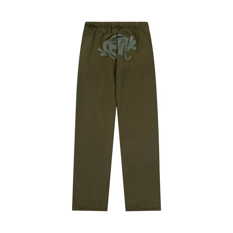 Syna World Graphic Fleece Sweatpants (Olive Green / Dark Grey)