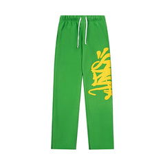 Syna World Statement Street Culture Graphic Sweatpants (Green / Yellow)